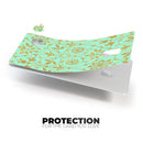 Mint and Gold Floral v12 - Premium Protective Decal Skin-Kit for the Apple Credit Card