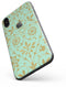 Mint and Gold Floral v12 - iPhone X Skin-Kit