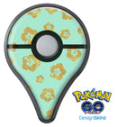 Mint and Gold Floral v1 Pokémon GO Plus Vinyl Protective Decal Skin Kit