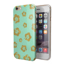 Mint and Gold Floral v1 iPhone 6/6s or 6/6s Plus 2-Piece Hybrid INK-Fuzed Case