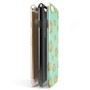 Mint and Gold Floral v1 iPhone 6/6s or 6/6s Plus 2-Piece Hybrid INK-Fuzed Case