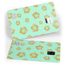 Mint and Gold Floral v1 - Premium Protective Decal Skin-Kit for the Apple Credit Card