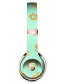 Mint and Gold Floral v1 Full-Body Skin Kit for the Beats by Dre Solo 3 Wireless Headphones