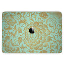 MacBook Pro without Touch Bar Skin Kit - Mint_and_Gold_Floral_v2-MacBook_13_Touch_V6.jpg?