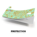 Mint and Gold Floral v2 - Premium Protective Decal Skin-Kit for the Apple Credit Card