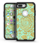 Mint and Gold Floral v2 - iPhone 7 Plus/8 Plus OtterBox Case & Skin Kits