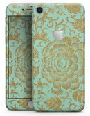Mint and Gold Floral v2 - Skin-kit for the iPhone 8 or 8 Plus