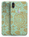 Mint and Gold Floral v2 - iPhone X Skin-Kit