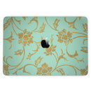 MacBook Pro with Touch Bar Skin Kit - Mint_and_Gold_Floral_v3-MacBook_13_Touch_V3.jpg?