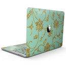MacBook Pro with Touch Bar Skin Kit - Mint_and_Gold_Floral_v3-MacBook_13_Touch_V9.jpg?