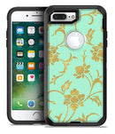 Mint and Gold Floral v3 - iPhone 7 Plus/8 Plus OtterBox Case & Skin Kits
