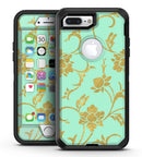 Mint and Gold Floral v3 - iPhone 7 Plus/8 Plus OtterBox Case & Skin Kits