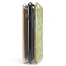 Mint and Gold Floral v4 iPhone 6/6s or 6/6s Plus 2-Piece Hybrid INK-Fuzed Case