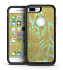 Mint and Gold Floral v4 - iPhone 7 or 7 Plus Commuter Case Skin Kit
