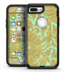 Mint and Gold Floral v4 - iPhone 7 Plus/8 Plus OtterBox Case & Skin Kits