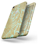 Mint and Gold Floral v4 - Skin-kit for the iPhone 8 or 8 Plus