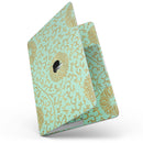 MacBook Pro without Touch Bar Skin Kit - Mint_and_Gold_Floral_v5-MacBook_13_Touch_V9.jpg?