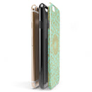 Mint and Gold Floral v5 iPhone 6/6s or 6/6s Plus 2-Piece Hybrid INK-Fuzed Case