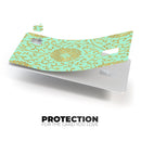 Mint and Gold Floral v5 - Premium Protective Decal Skin-Kit for the Apple Credit Card