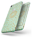 Mint and Gold Floral v5 - Skin-kit for the iPhone 8 or 8 Plus