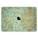 MacBook Pro with Touch Bar Skin Kit - Mint_and_Gold_Floral_v6-MacBook_13_Touch_V3.jpg?