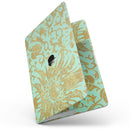 MacBook Pro with Touch Bar Skin Kit - Mint_and_Gold_Floral_v6-MacBook_13_Touch_V7.jpg?