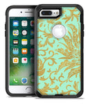 Mint and Gold Floral v6 - iPhone 7 Plus/8 Plus OtterBox Case & Skin Kits