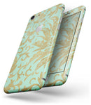 Mint and Gold Floral v6 - Skin-kit for the iPhone 8 or 8 Plus