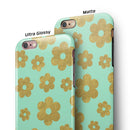 Mint and Gold Floral v8 iPhone 6/6s or 6/6s Plus 2-Piece Hybrid INK-Fuzed Case