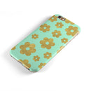 Mint and Gold Floral v8 iPhone 6/6s or 6/6s Plus 2-Piece Hybrid INK-Fuzed Case