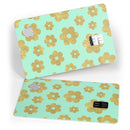 Mint and Gold Floral v8 - Premium Protective Decal Skin-Kit for the Apple Credit Card