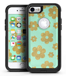 Mint and Gold Floral v8 - iPhone 7 or 8 OtterBox Case & Skin Kits
