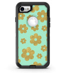 Mint and Gold Floral v8 - iPhone 7 or 8 OtterBox Case & Skin Kits