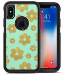 Mint and Gold Floral v8 - iPhone X OtterBox Case & Skin Kits