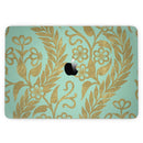 MacBook Pro with Touch Bar Skin Kit - Mint_and_Gold_Floral_v9-MacBook_13_Touch_V3.jpg?