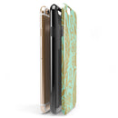 Mint and Gold Floral v9 iPhone 6/6s or 6/6s Plus 2-Piece Hybrid INK-Fuzed Case
