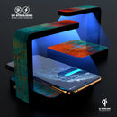 Mint to Red Rustic Metal V92 UV Germicidal Sanitizing Sterilizing Wireless Smart Phone Screen Cleaner + Charging Station