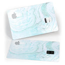 Mint to Teal Textured Marble - Premium Protective Decal Skin-Kit for the Apple Credit Card