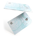 Mint to Teal Textured Marble - Premium Protective Decal Skin-Kit for the Apple Credit Card