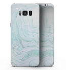 Mint to Teal Textured Marble - Samsung Galaxy S8 Full-Body Skin Kit