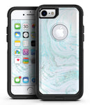 Mint to Teal Textured Marble - iPhone 7 or 8 OtterBox Case & Skin Kits