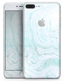 Mint to Teal Textured Marble - Skin-kit for the iPhone 8 or 8 Plus
