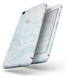 Mint to Teal Textured Marble - Skin-kit for the iPhone 8 or 8 Plus