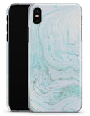 Mint to Teal Textured Marble - iPhone X Clipit Case