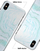 Mint to Teal Textured Marble - iPhone X Clipit Case
