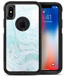 Mint to Teal Textured Marble - iPhone X OtterBox Case & Skin Kits