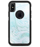Mint to Teal Textured Marble - iPhone X OtterBox Case & Skin Kits