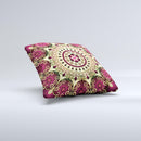 Mirrored Gold Purple Elegance Ink-Fuzed Decorative Throw Pillow