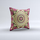 Mirrored Gold Purple Elegance Ink-Fuzed Decorative Throw Pillow