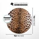 Mirrored Leopard Hide// WaterProof Rubber Foam Backed Anti-Slip Mouse Pad for Home Work Office or Gaming Computer Desk